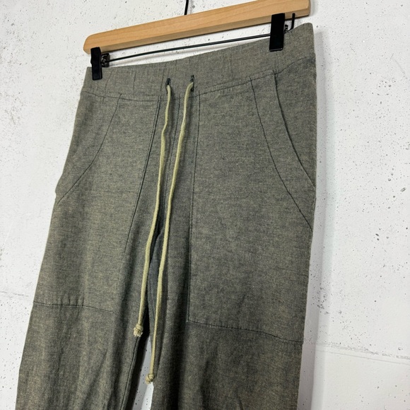Prairie Underground Linen Like Jogger Sweatpants Tan Green Pants - Picture 4 of 9